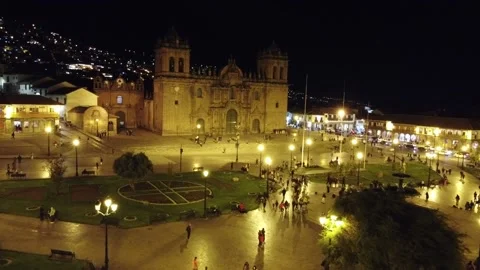 Cuzco night pan in Stock Footage 170379423