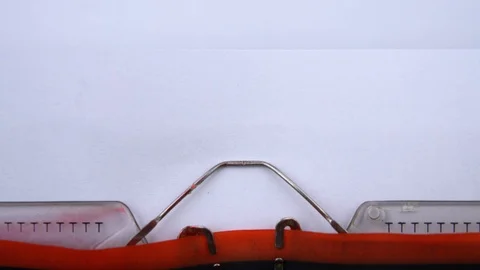 CV - abbreviature printed on an old typewriter in red letters, close up. Vídeos de archivo 126777517