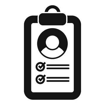 Cv clipboard client icon simple vector. Anti paper Ilustración de archivo