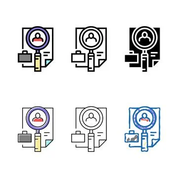Cv confirmation color icon vector clean Stock Illustration
