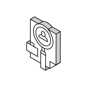 Cv confirmation isometric icon vector illustration Stock Illustration