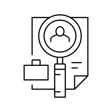 Cv confirmation line icon vector illustration Stock Illustration
