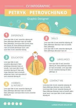 Cv creative infographic template Stock Illustration