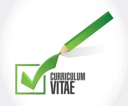 Cv, curriculum vitae check mark sign concept 스톡 일러스트