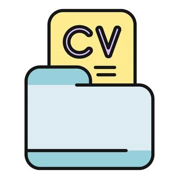 Cv document folder for job recruitment applying 库存插图