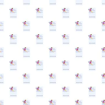 Cv documents creating seamless job application pattern Stock Illustration