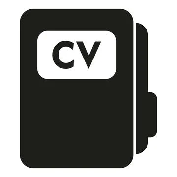 Cv folder icon simple vector. Human work Stock Illustration