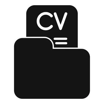 CV folder promotion icon simple vector. Human resume Stock Illustration