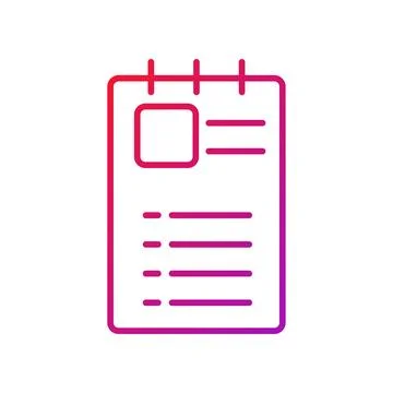 CV Gradient Icon Vector Illustration Illustrazione stock