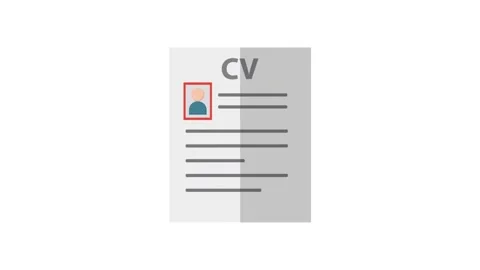 CV icon animation Stock Footage 142019124
