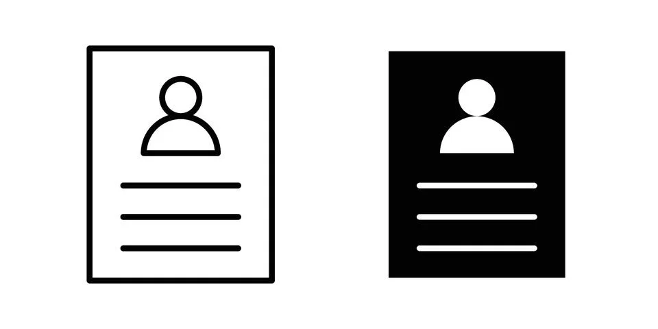 CV icon concept. best for web design Stock Illustration