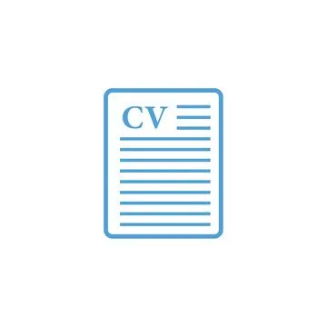 CV icon flat vector illustration. Stock Illustration