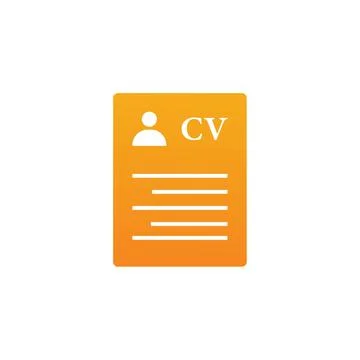 CV icon flat vector illustration. Stock Illustration