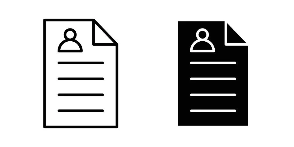 CV icon graphic element. web icon set Stock Illustration