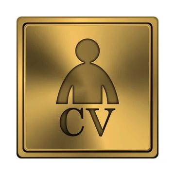 Cv icon Stock Illustration