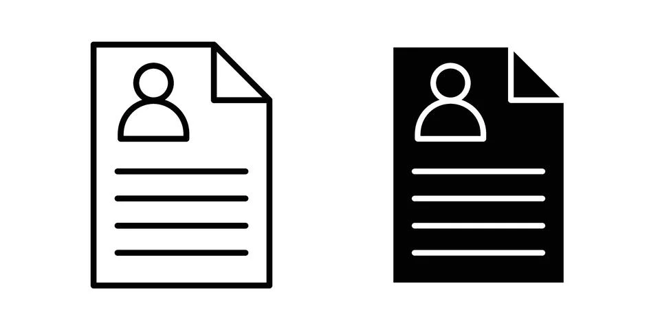 CV icon or illustration vector symbols 库存插图