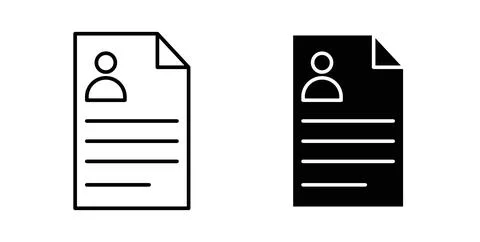CV icon symbol. Flat Vector illustration 스톡 일러스트