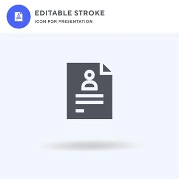Cv icon vector, filled flat sign, solid pictogram isolated on white, logo イラスト素材