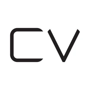 Cv initial letter vector logo icon Stock Illustration