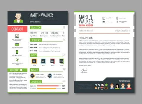 CV layout template Stockillustratie