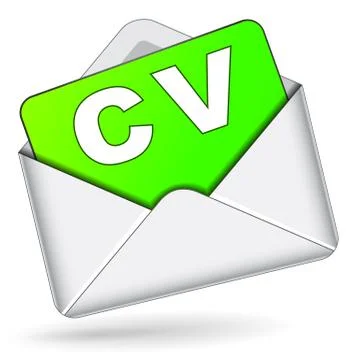 Cv by mail icon Stock Illustration