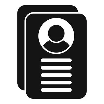 Cv process trade icon simple vector. Trust document Stock Illustration