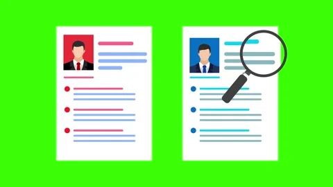 Cv resume animated job application seeking employment recruitment accepted .. Stock Footage 279061038