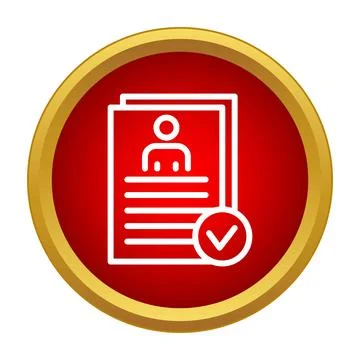 Cv resume application approved icon concept Stock Illustration