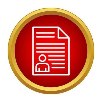Cv resume document for job application and recruitment Illustrazione stock