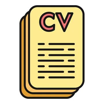 Cv resume document stack for job application Illustrazione stock