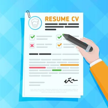 CV resume template design vector illustration Stock Illustration