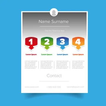 CV resume template vector Stock Illustration