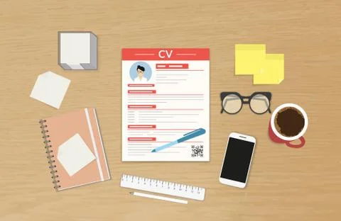 CV template presentation Stock Illustration