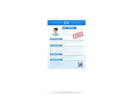 CV template presentation Stock Illustration
