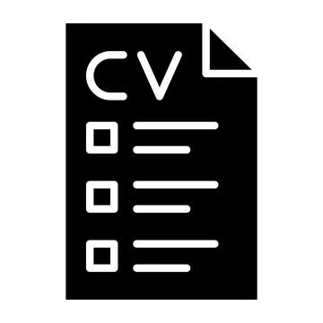 Cv Vector Icon Design Illustration Stock Illustration