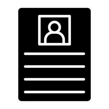 Cv Vector Icon Design Illustration Stock Illustration
