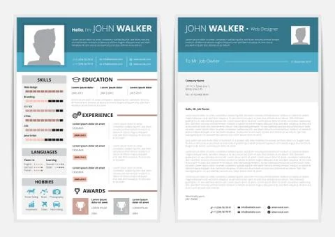 CV Web Page Illustration Illustrazione stock