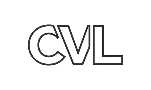 CVL logo design template with strong and modern bold text. Initial based ve.. Stock Illustration