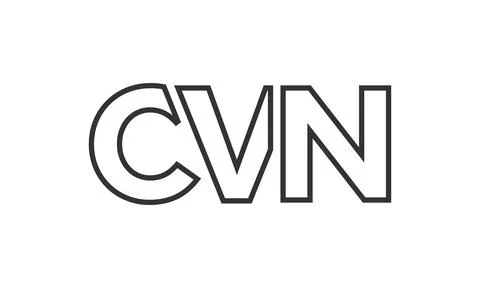 CVN logo design template with strong and modern bold text. Initial based ve.. Illustrazione stock