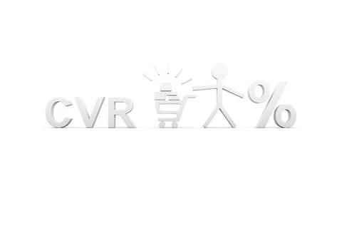CVR concept white background 3d render illustration Stock Illustration