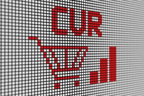 CVR text scoreboard blurred background 3d illustration Stock Illustration