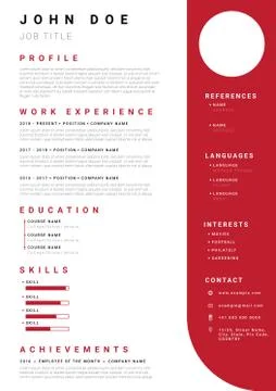CV/Resume Template Stock Illustration