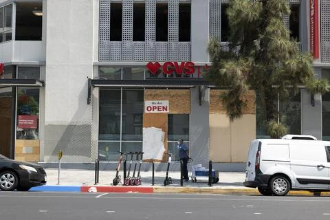 CVS Pharmacy Boarded Up Stock Photos