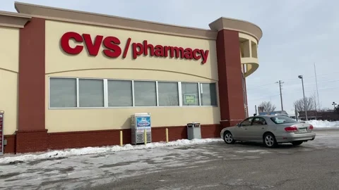 CVS Pharmacy - Exterior - Winter Stock Footage 148300298