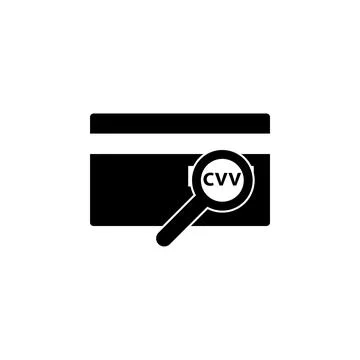 CVV Code on Credit Card Flat Vector Icon イラスト素材