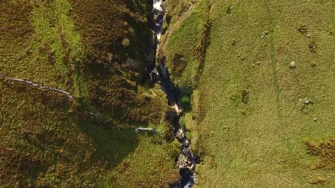 Cwm Cynfal viewpoint Looking Down Stock Footage 163655250
