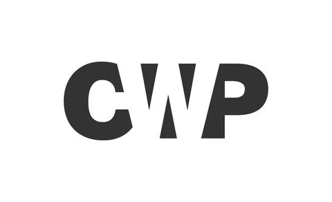 CWP logo design. Initial letter C W P bold font style for tech startups, co.. 스톡 일러스트