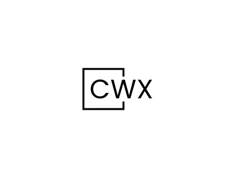 CWX letter initial logo design vector illustration Stock Illustration