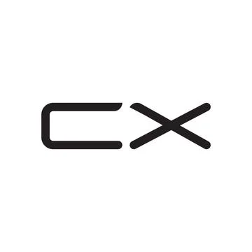 Cx initial letter vector logo icon Stock Illustration