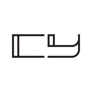 Cy initial letter vector logo icon Stock Illustration